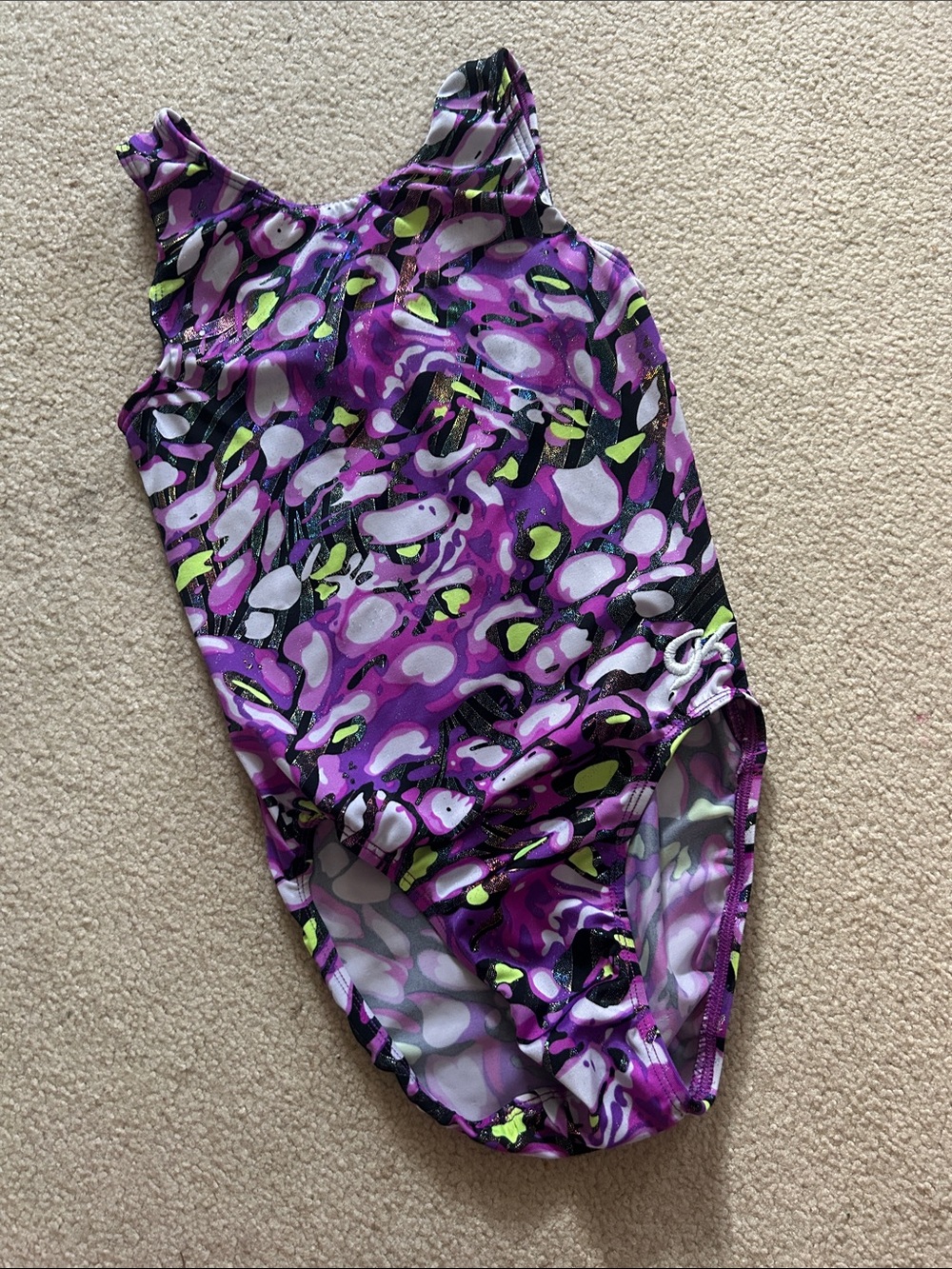 Like New GK Tank Leo, Metallic Purple Animal Print, size CM